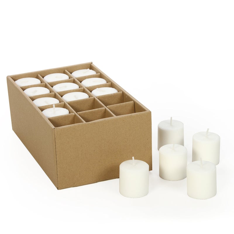 Hosley Set of 144 Unscented White Votive Candles â€“ Bulk Pack, Clean-Burning, Long-Lasting 10-12 Hour Burn Time â€“ Ideal for Weddings, Home DÃ©cor, Spa, and Events - Image 4